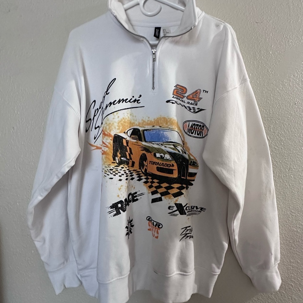 H&M Divided Racing Polo Sweatshirt Small - Picture 4 of 13